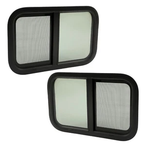 2PK Universal 16" x 25" Horizontal RV Window Tinted Glass Sliding For RV Camper - Picture 1 of 23