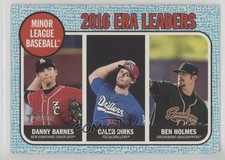 2017 Topps Heritage Minor League Edition Leaders Blue /99 Caleb Dirks Ben Holmes