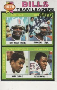 FRANK LEWIS FIRMADO 1979 TOPPS #57 - BILLETES DE BÚFALO - Imagen 1 de 1