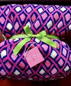 Vera Bradley Throw Blanket KATALINA PINK 🎀DIAMONDS Breast Cancer Awareness NWT - Picture 1 of 4