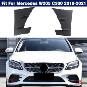Pair Front Bumper Outer Fog Light Grille Cover For Mercedes W205 C300 2019-2021 - Picture 1 of 11