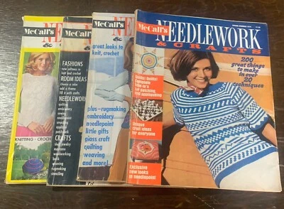 Lot of 4 Vintage MCCALL'S NEEDLEWORK CRAFTS Magazines  1972,73, 73-74, 74 - Image 1 of 4