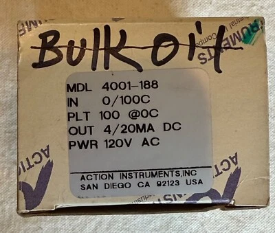 Action Instruments 4001-188 Signal Conditioner Relay Action Pak 120V AC New! - Image 1 of 4