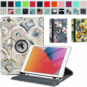360° Rotating Case for iPad 9th Gen 2021 Protective Stand Cover Auto Wake Sleep - Picture 1 of 50