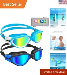 2-Pack Mini Kids Swim Goggles - Polarized & Anti-Fog Design for Outdoor Fun - Picture 1 of 9