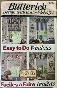 Butterick Pattern 6434 Valances & Shade Easy To Do Windows Home Decor - Picture 1 of 2
