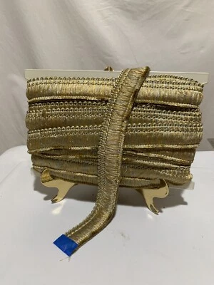 ❤️Fringe de cepillo 12,25 yardas 1,5” ancho gris dorado cortinas, tapicería, almohadas, Foto 1 de 4