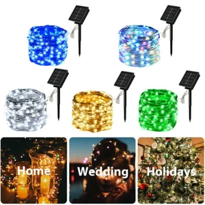 Fairy Garden 100/200LED Outdoor Decor Solar String Lights 10/20M Christmas Party - Picture 1 of 17