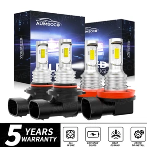 9005+H11 LED Headlight Super Bright Bulbs Kit 8000K White 330000LM High&Low Beam - Picture 1 of 18