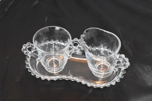 Juego de bandeja de azúcar crema vintage Imperial Candlewick - Imagen 1 de 8
