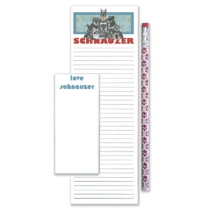 Schnauzer To Do List Magnetic Shopping Pad Notepad & Pencil Gift Set - Picture 1 of 1
