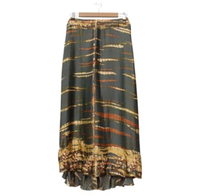 Soft Surroundings Maxi Skirt Petite Medium 100% Silk Satin Hippie Beaded Boho - Picture 1 of 13