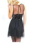 Pins & Needles Party Dress 2 XS Urban Outfitters Sequin Bodice Mesh Layer Skirt
