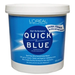 L'Oreal Quick Blue Powder Hair Bleach 1 lb Extra Strength Lightener - Picture 1 of 2