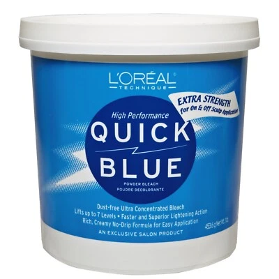 Blanqueador de cabello en polvo L'OREAL Quick Blue extra fuerte 1 lb Foto 1 de 2