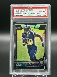 2015 Topps Chrome Todd Gurley Rookie Running W/Ball Black Refractor /299 PSA 10 - Bild 1 von 2