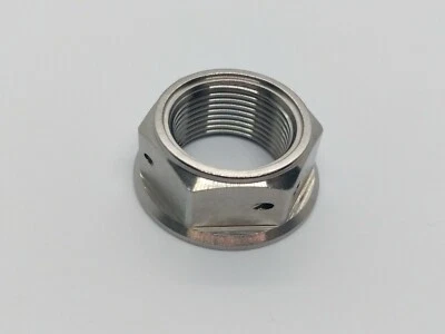 Aprilia RSV4 Titanium drilled deep rear axle nut Ti hex head spindle race spec - Image 1 of 4