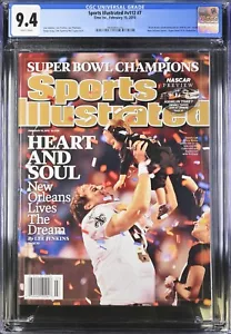 Drew Brees SAINTS Super Bowl 44 Sports Illustrated 2010 NEWSSTAND CGC 9.4 - Bild 1 von 2
