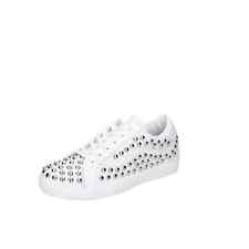 scarpe donna IL'LA sneakers bianco pelle borchie EZ467