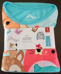 Squishmallows Kids Pajama Set Flame Resistant Sleepwear Size M (7-8) BRAND NEW - Picture 1 of 4