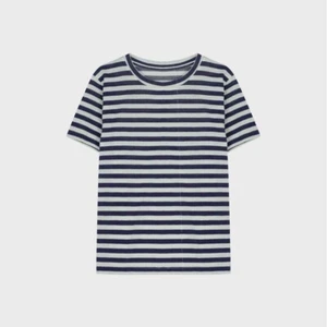 Klassisches gestreiftes Rundhals Oberteil 2025 Kurzarm Damen T-Shirt cool Sommer - Bild 1 von 17