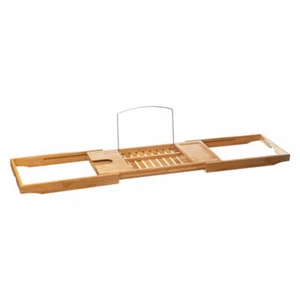 5five Simply Smart Ausziehbare Badewannenablage Natureo, Bambus, 70-105 cm - Bild 1 von 7