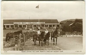 REITEN, PONTIN'S SAND BAY FERIENLAGER - Somerset Postkarte Tuck - Bild 1 von 2