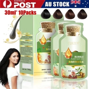 30mlx10 packs Natural Plant Hair Dye New_Botanical Bubble Hair Dye Shampoo Color - Picture 1 of 15