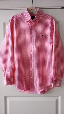 Vineyard Vines Tucker Pink Checked 100% Cotton Mens Casual Shirt Mint Cond Sz S - Image 1 of 4