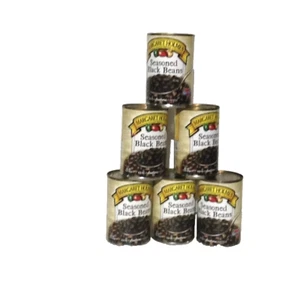 Lot of 6 Cans Margaret Holmes Seasoned Black Beans real southern style-15oz each - Picture 1 of 3