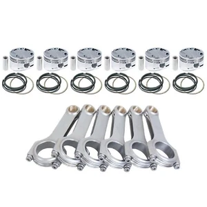 CP 3.327" 84.50 mm 8.5:1 CR Pistons/ Eagle Steel H-Beam Rods Set Fits BMW M54B30 - Picture 1 of 8