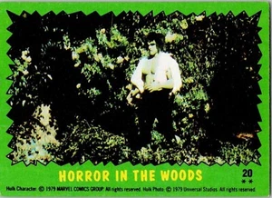 1979 Horror in the Woods 20 The Incredible Hulk Topps Trading Card Game TCG CCG - Picture 1 of 2