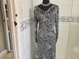 GHOST OF LONDON LADIES BLACK AND WHITE DRESS SIZE 10 - Picture 1 of 10