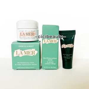AU New La Mer The Moisturizing Cream 7ml + The Lifting Contour Serum 3ml Set - Picture 1 of 3