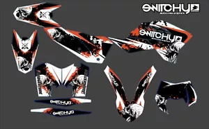 KIT ADESIVI GRAFICHE SKULLZ per moto EXC 125 200 250 300 2008 2009 2010 2011 - Imagen 1 de 1