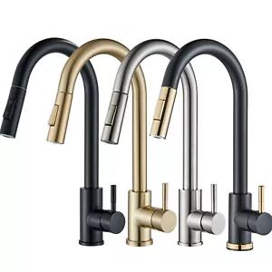 Rubinetto Lavello Cucina Spruzzatore Estraibile Manico Singolo Miscelatore Rubinetto Acciaio Inox - Foto 1 di 46