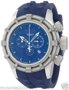 Invicta Men's 1373 Bolt Chronograph Dark Blue Dial Dark Blue Silicone Watch - Picture 1 of 5