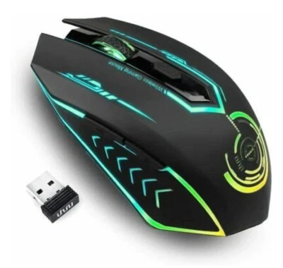 Wireless Gaming Mouse Up to 10000 DPI, UHURU Rechargeable USB Wireless Mouse - Image 1 of 4