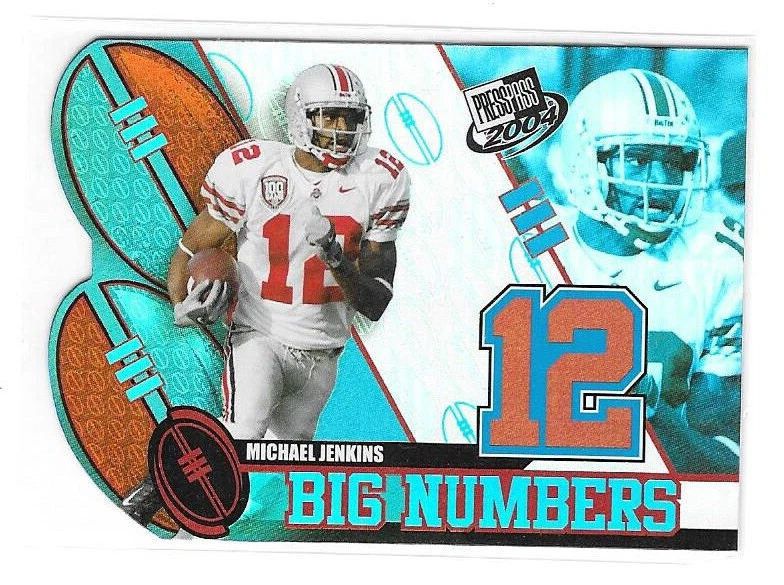 2004 Press Pass Football Draft Big Numbers Insert #BN10 Michael Jenkins - Image 1 of 2