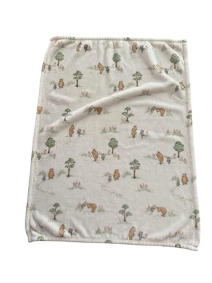 Cobertor Disney Winnie the Pooh Bear Collection bebê leitões árvores macio 30x40 em excelente estado usado - Imagem 1 de 3