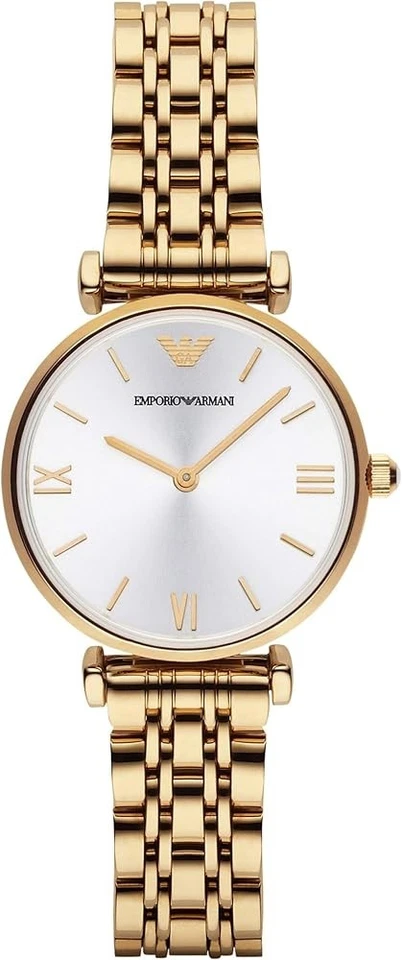 Emporio Armani Silver Gold Stainless Steel Ladies Watch AR1877