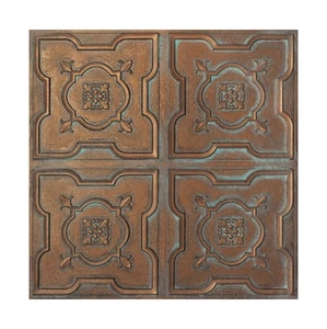 Pressed Tin Ceiling Tile Emboss wall panels for Saloon PL87 Weather copper 10pcs - Picture 1 of 21