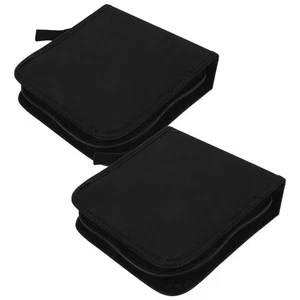 2 Stück CD Aufbewahrungstasche Geldbörse Reise DVD Halter Organizer Tragetasche - Bild 1 von 12