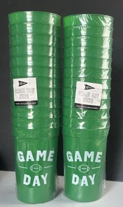 GAME DAY Fútbol 22 oz. Tazas VERDES - Fiesta Tailgating - 2 Paquetes de 12 - NUEVO - Imagen 1 de 6