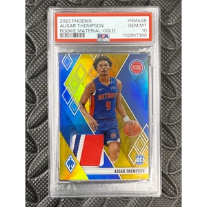 2023 Panini Phoenix Ausar Thompson Rookie Material Gold /10 3-color PSA 10 Pop 1 - Picture 1 of 3