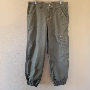 True Religion Bobbi Cargo Pants Women 31 Green Baggy Jogger Utility Military Nwt - Picture 1 of 9