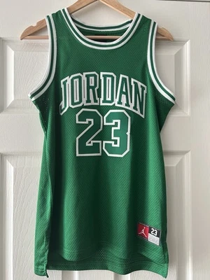 NWT Nike Jordan Flight 23 Stitched Green Basketball Jersey Kid's Size L.arge - Image 1 of 4