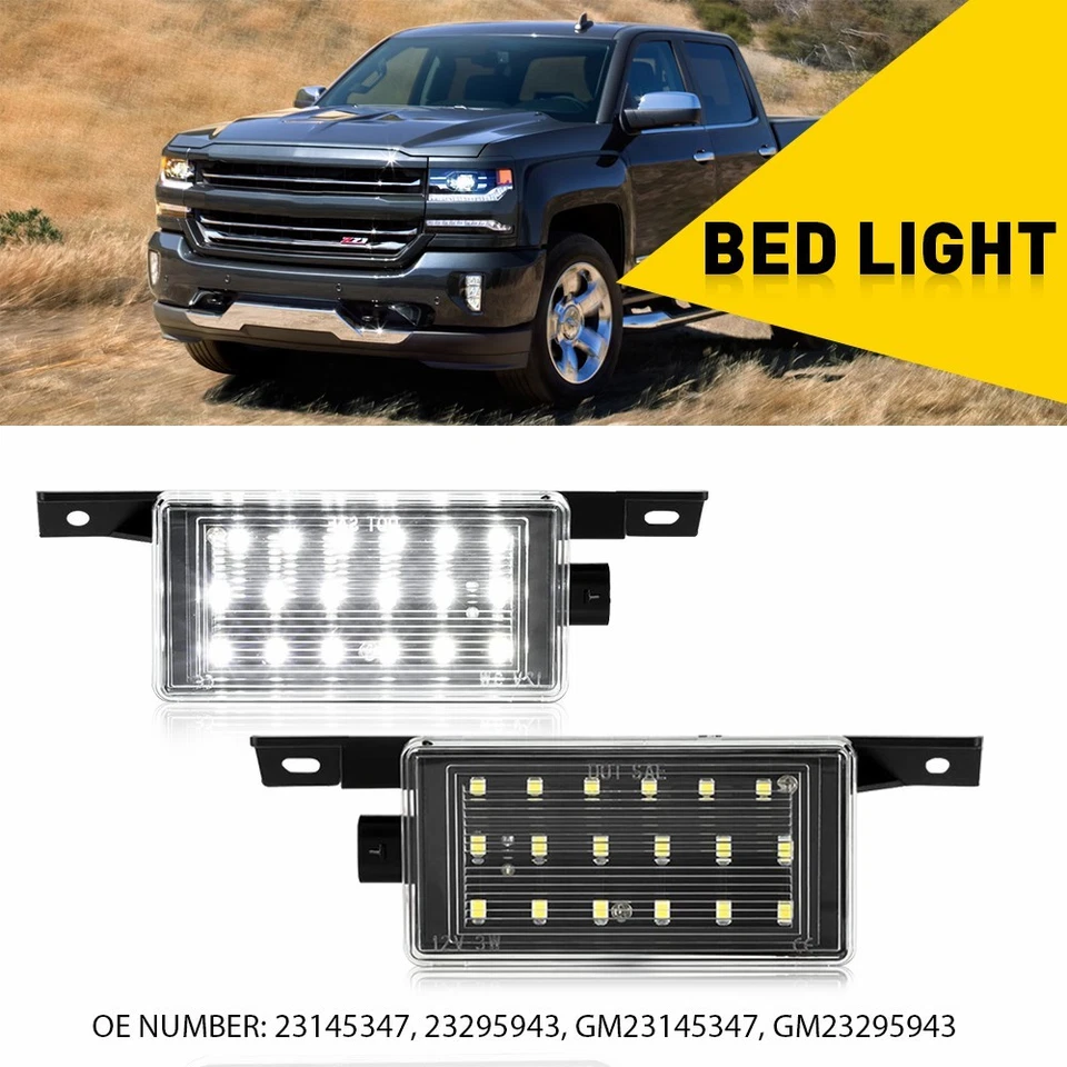 2x Luces LED para maletero luces de carga para GMC Chevrolet Silverado 1500 2014-19 EPY Foto 1 de 4