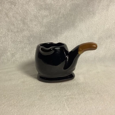 Cenicero de colección pequeño de cerámica con forma de pipa Japón Foto 1 de 4