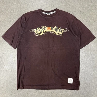 Camiseta De Colección Y2K Ecko Unltd Nueva York Lavada + Desteñida con Parche en el Dobladillo + Golpe de Espalda XL Foto 1 de 4